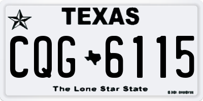 TX license plate CQG6115