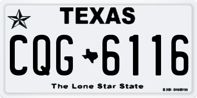 TX license plate CQG6116