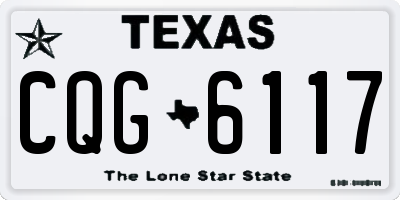 TX license plate CQG6117