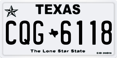 TX license plate CQG6118