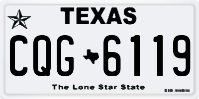 TX license plate CQG6119