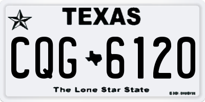 TX license plate CQG6120