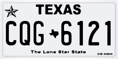 TX license plate CQG6121