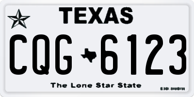 TX license plate CQG6123