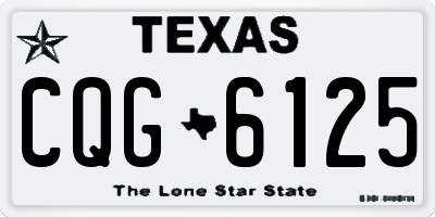 TX license plate CQG6125