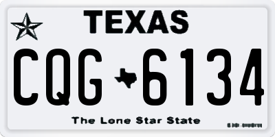 TX license plate CQG6134