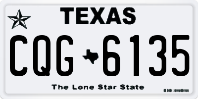 TX license plate CQG6135