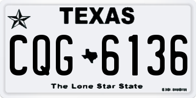 TX license plate CQG6136