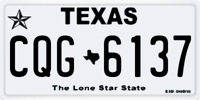 TX license plate CQG6137