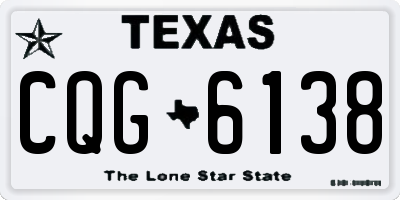 TX license plate CQG6138