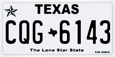 TX license plate CQG6143