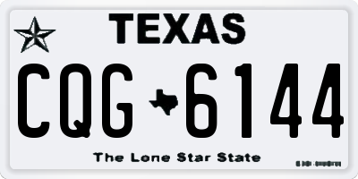 TX license plate CQG6144