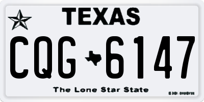 TX license plate CQG6147