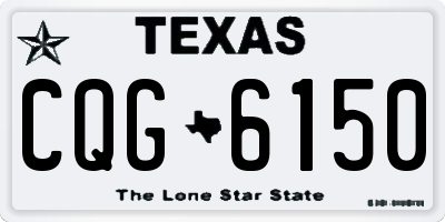 TX license plate CQG6150