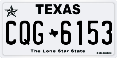 TX license plate CQG6153
