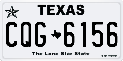 TX license plate CQG6156