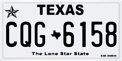 TX license plate CQG6158