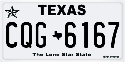 TX license plate CQG6167