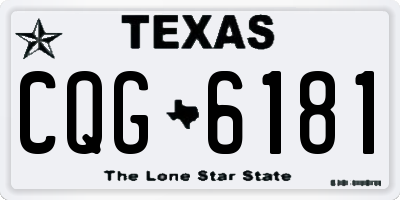 TX license plate CQG6181