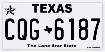 TX license plate CQG6187