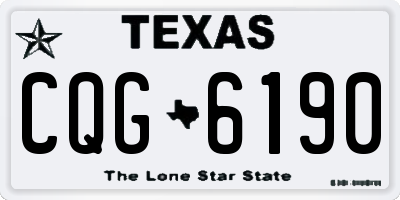 TX license plate CQG6190