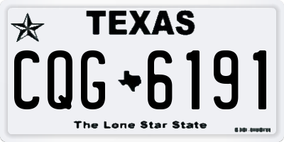 TX license plate CQG6191