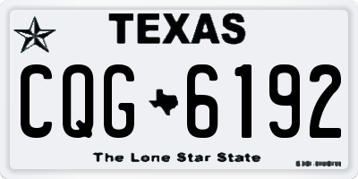 TX license plate CQG6192