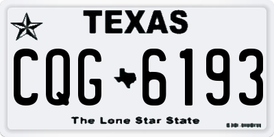 TX license plate CQG6193