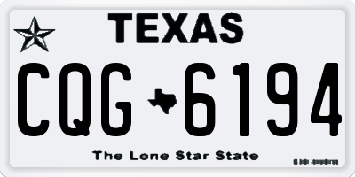 TX license plate CQG6194