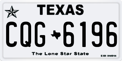 TX license plate CQG6196