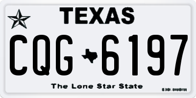 TX license plate CQG6197