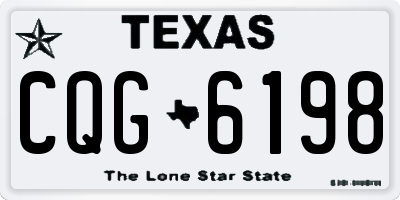 TX license plate CQG6198