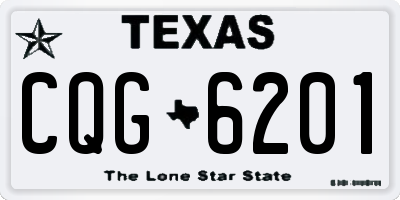 TX license plate CQG6201