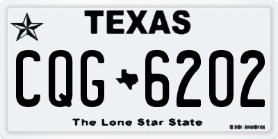 TX license plate CQG6202