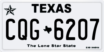 TX license plate CQG6207