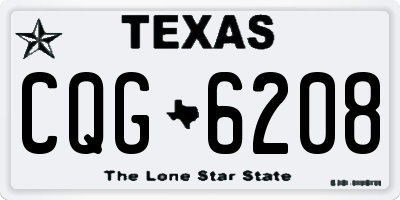 TX license plate CQG6208