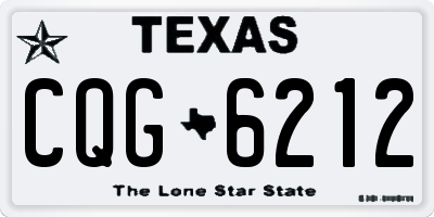 TX license plate CQG6212