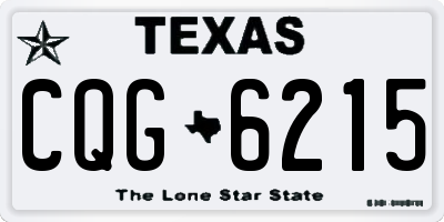 TX license plate CQG6215