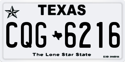 TX license plate CQG6216