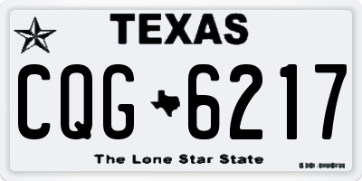 TX license plate CQG6217
