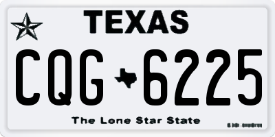 TX license plate CQG6225