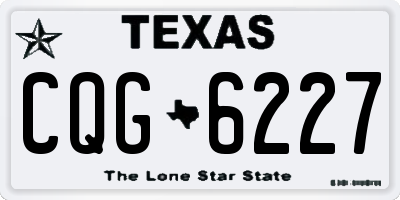 TX license plate CQG6227