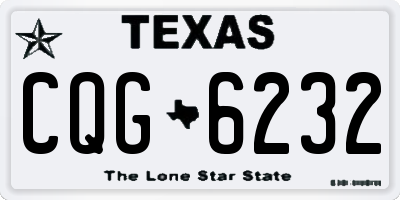 TX license plate CQG6232