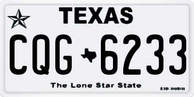 TX license plate CQG6233