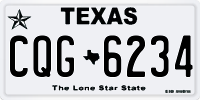TX license plate CQG6234