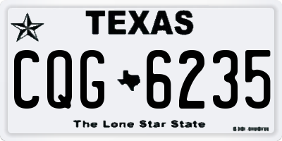 TX license plate CQG6235