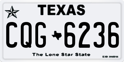 TX license plate CQG6236