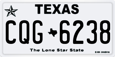 TX license plate CQG6238