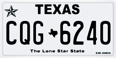 TX license plate CQG6240