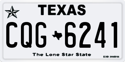 TX license plate CQG6241
